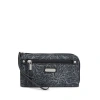 Baggallini Zip Around Rfid Wallet Wristlet In Midnight Blossom