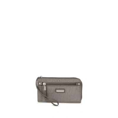 Baggallini Zip Around Rfid Wallet Wristlet In Sterling Shimmer