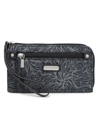 Baggallini Zip Around Wallet In Midnight Blossom Print