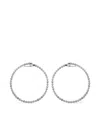 Baggins 14k White Gold Akoya Pearl Hoop Earrings In Metallic