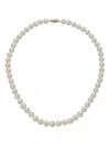 Baggins 14k Yellow Gold Classic Akoya Pearl Necklace In Metallic
