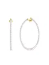 Baggins 14k Yellow Gold Pearl Hoop Earrings In White