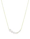 Baggins 18k Yellow Gold Akoya Pearl Diamond Necklace In Gold