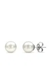 Baggins Akoya Pearl Round Stud Earrings In White