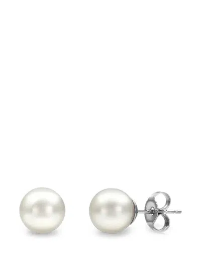 Baggins Akoya Pearl Stud Earrings In Silver