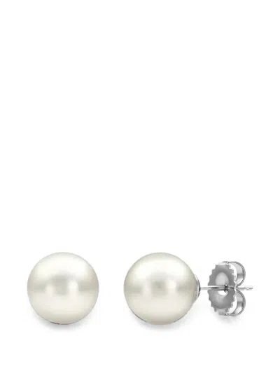 Baggins Akoya Pearl Stud Earrings In Silver