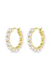 Baggins Small Pearl Hoop Earrings In Gold