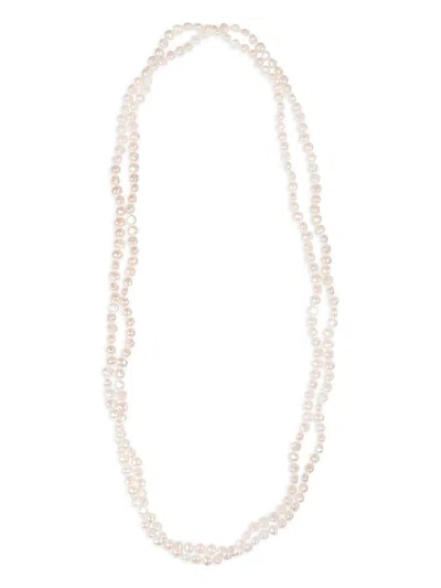 Baggins Sterling Silver Freshwater Pearl Necklace In White