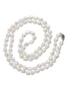 Baggins Sterling Silver Pearl Necklace In Silver