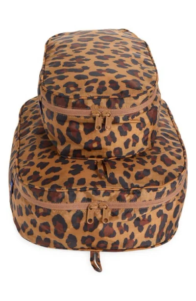 Baggu 2-piece Packing Cube Set In Leopard