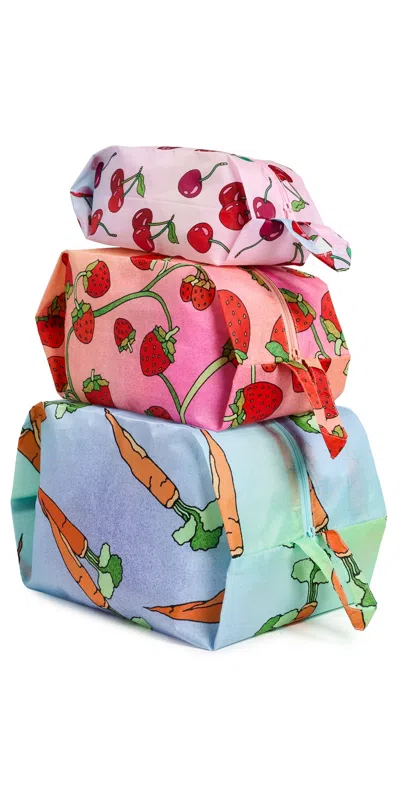Baggu 3d Zip Set Carrots & Berries