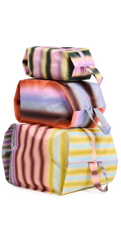 Baggu 3d Zip Set Gradient Stripe