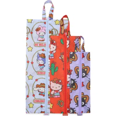 Baggu 3-piece Hello Kitty & Friends Western 3d Zip Set In Hello Kitty Friends Western