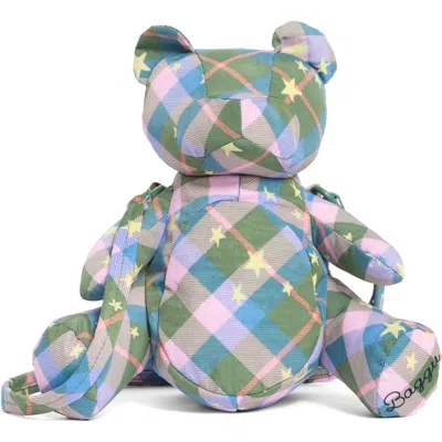 Baggu Bear Bag In Green Star Plaid