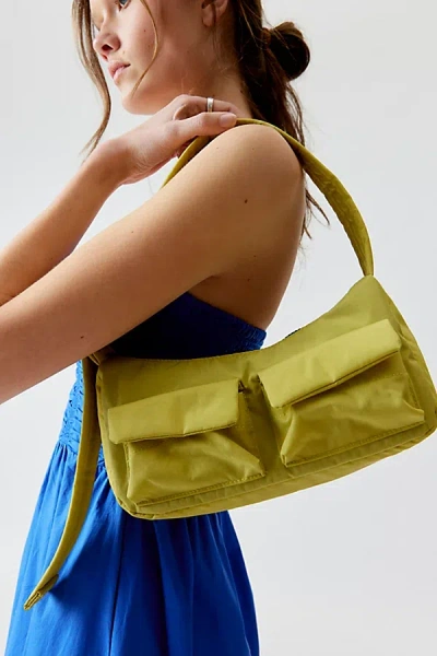 Baggu Cargo Nylon Shoulder Bag In Lemongrass, Women's At Urban Outfitters