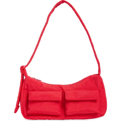 Baggu Cargo Shoulder Bag In Candy Apple Red