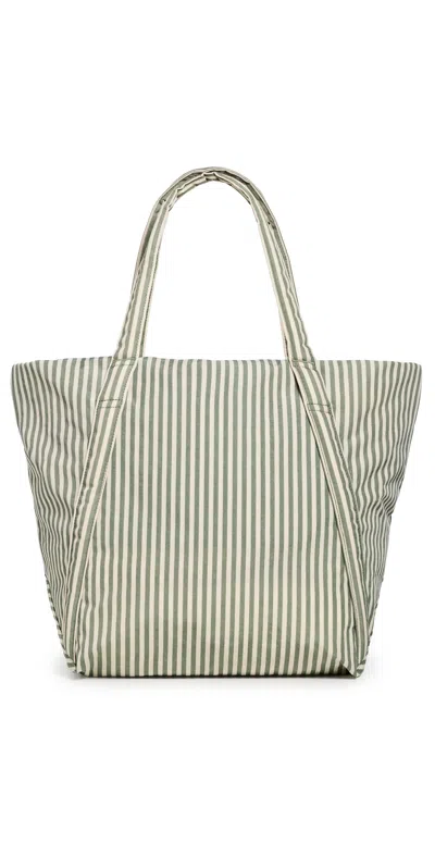 Baggu Cloud Bag Sage Stripe In Green