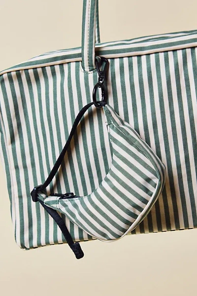 Baggu Crescent Bag Charm In Sage Stripe At Urban Outfitters In Green