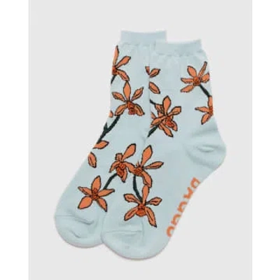 Baggu Crew Sock Orchid In Blue