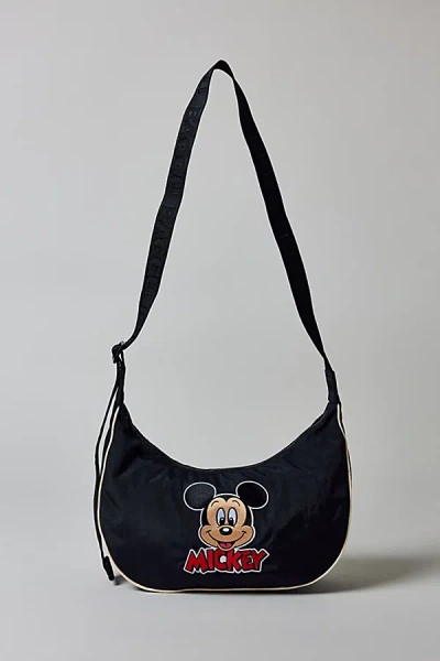 Baggu Disney  Medium Nylon Crescent Bag - Embroidered Mickey Mouse Club In Embroidered Mickey Mouse C