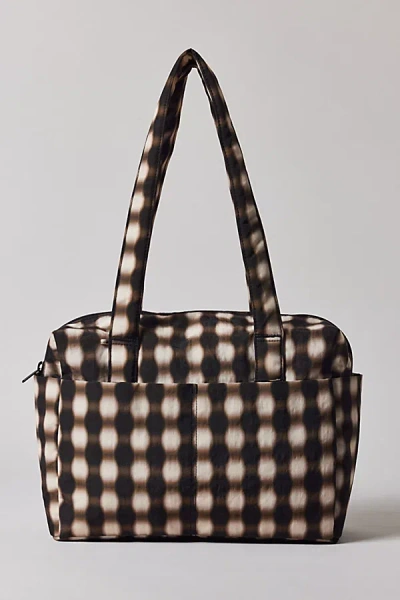 Baggu Everyday Cloud Bag In Blurred Gingham Brown, Women's At Urban Outfitters In White