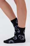 Baggu Happy Crew Sock In Black Happy, Women's At Urban Outfitters