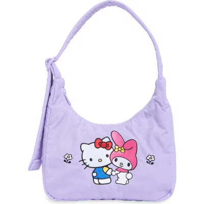 Baggu Hello Kitty Recycled Nylon Mini Shoulder Bag In Embroidered Hello Kitty My Melody