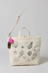 Baggu Horizontal Duck Bag In Embroidered Shell, Women's At Urban Outfitters