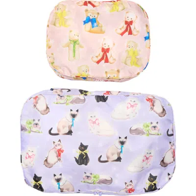 Baggu Large 2-piece Packing Cube Set In Fancy Animals