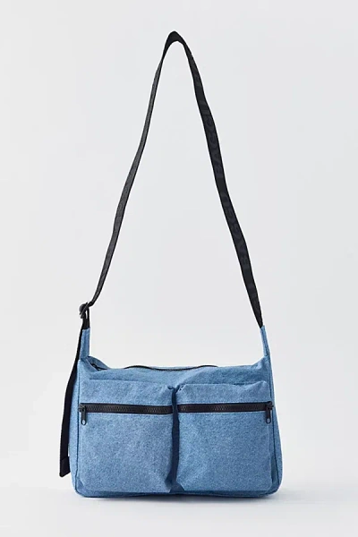 Baggu Medium Cargo Crossbody Bag In Digital Denim, Women's At Urban Outfitters In Blue