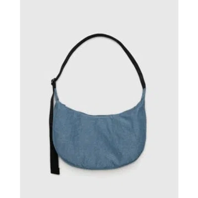 Baggu Medium Crescent Bag Digital Denim In Blue