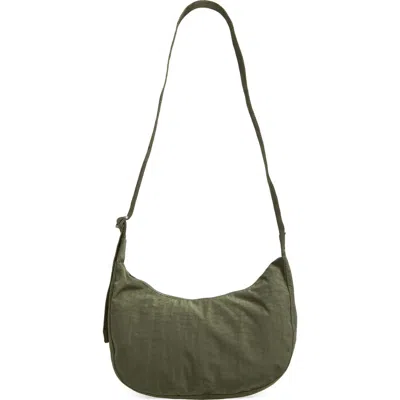Baggu Medium Crescent Recycled Nylon Crossbody Bag In Caper