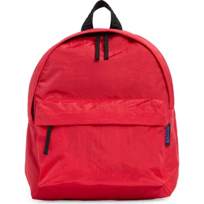 Baggu Medium Nylon Backpack In Candy Apple