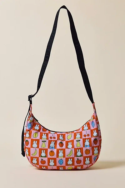 Baggu Medium Nylon Crescent Bag In Checkered Fruit Miffy/uo Exclusive, Women's At Urban Outfitters