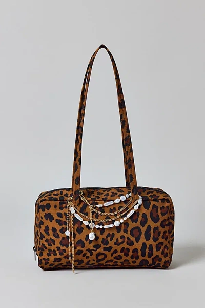 Baggu Nylon Bowler Bag In Leopard, Women's At Urban Outfitters In Brown
