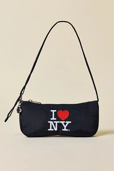 Baggu Nylon Pochette Bag In I Love Ny, Women's At Urban Outfitters In Black