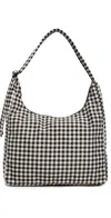 Baggu Nylon Shoulder Bag Black & White Gingham In Multi