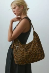 Baggu Nylon Shoulder Bag In Leopard, Women's At Urban Outfitters In Brown