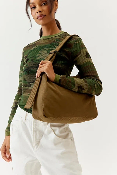 Baggu Nylon Shoulder Bag In Seaweed, Women's At Urban Outfitters In Brown