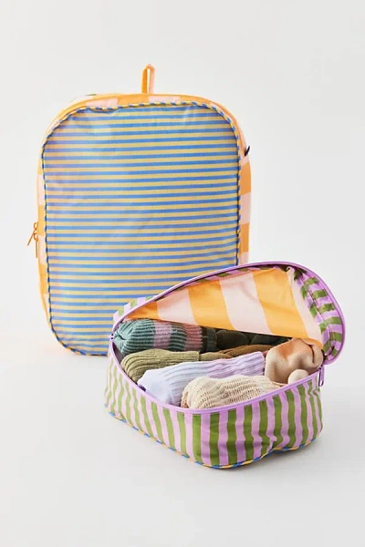 Baggu Packing Cube Set In Hotel Stripes, Women's At Urban Outfitters In Multi
