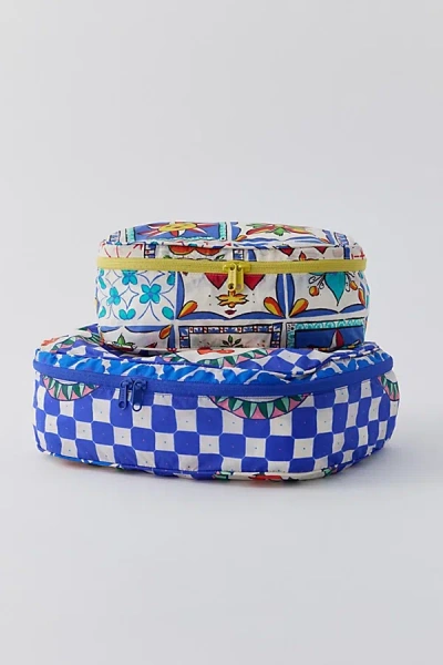 Baggu Packing Cube Set In Vacation Tiles, Women's At Urban Outfitters In Blue