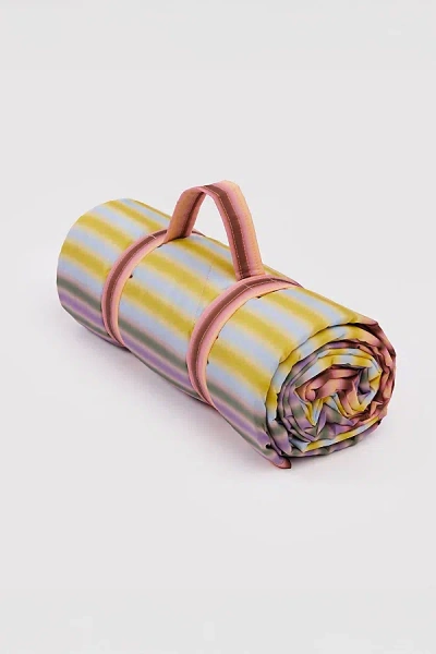 Baggu Patterned Puffy Picnic Blanket In Gradient Stripe At Urban Outfitters In Multi