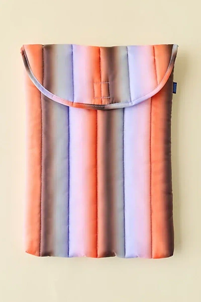 Baggu Puffy 16" Recycled Laptop Sleeve In Gradient Stripe Poppy At Urban Outfitters