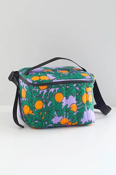 Baggu Puffy Cooler Bag In Orange Tree Periwinkle At Urban Outfitters In Brown