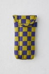 Baggu Puffy Glasses Sleeve In Pear Navy Check At Urban Outfitters