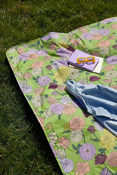 Baggu Puffy Picnic Blanket In Dahlia At Urban Outfitters In Green
