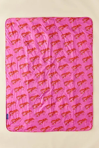 Baggu Puffy Picnic Blanket In Pink Lobster At Urban Outfitters