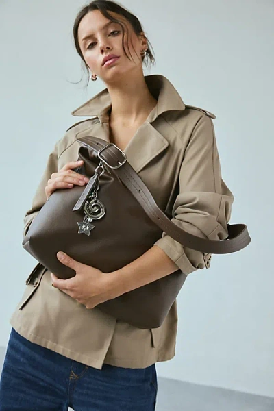 Baggu Recycled Leather Shoulder Bag In Brown, Women's At Urban Outfitters
