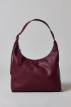 Baggu Recycled Leather Shoulder Bag In Mahogany, Women's At Urban Outfitters In Brown