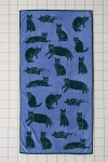 Baggu Reversible Bath Towel In Cats At Urban Outfitters In Blue